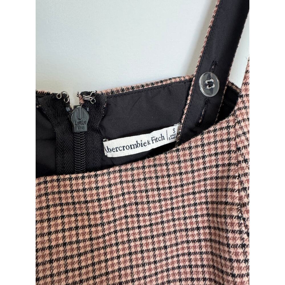 Abercrombie & Fitch Brown Plaid Dark Feminine Mini Dress - Picture 5 of 5